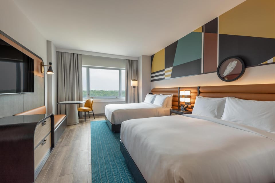 Room, 2 Queen Beds (High Floor) | 1 bedroom, premium bedding, in-room safe, desk