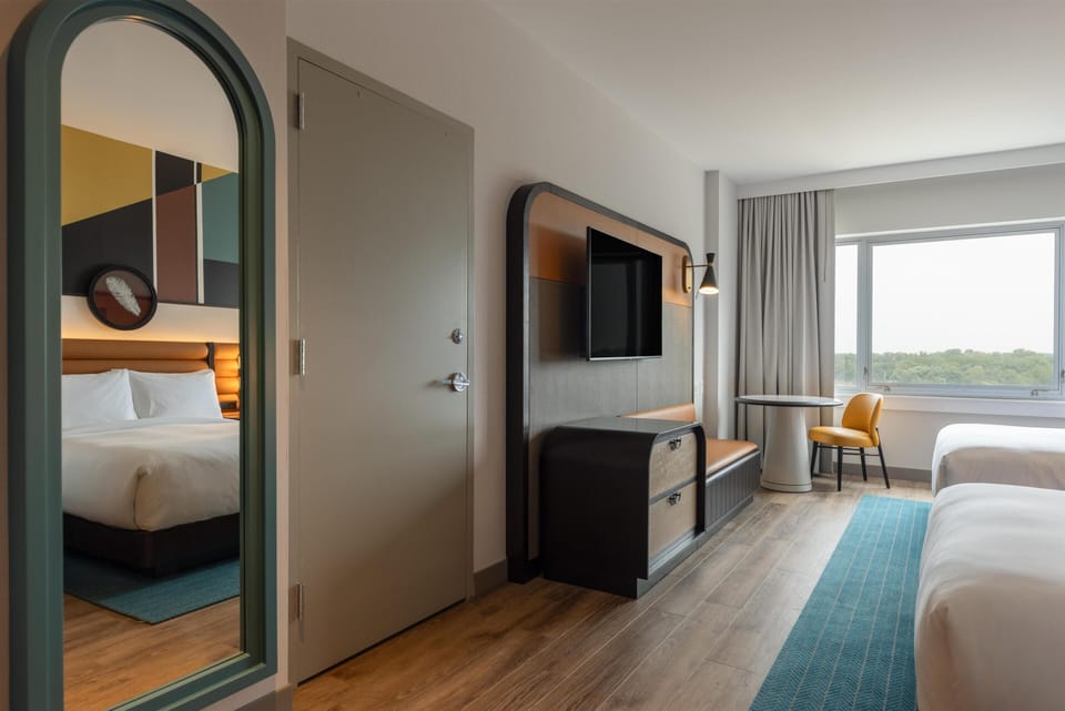 Room, 2 Queen Beds (High Floor) | 1 bedroom, premium bedding, in-room safe, desk