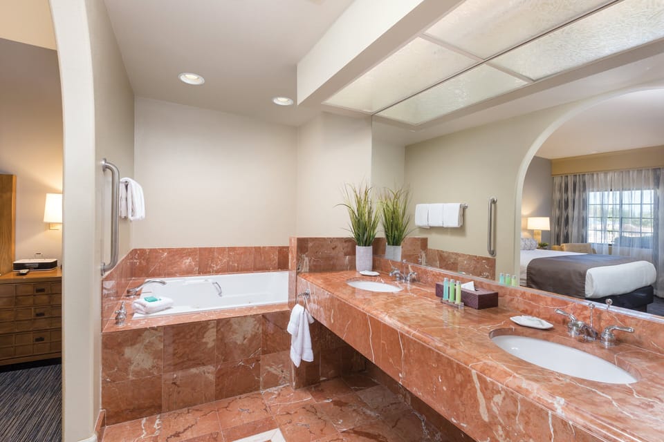 Eco-friendly toiletries, hair dryer, towels, shampoo