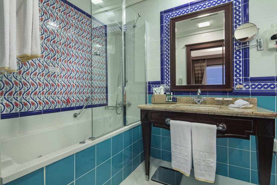 Free toiletries, hair dryer, bathrobes, slippers