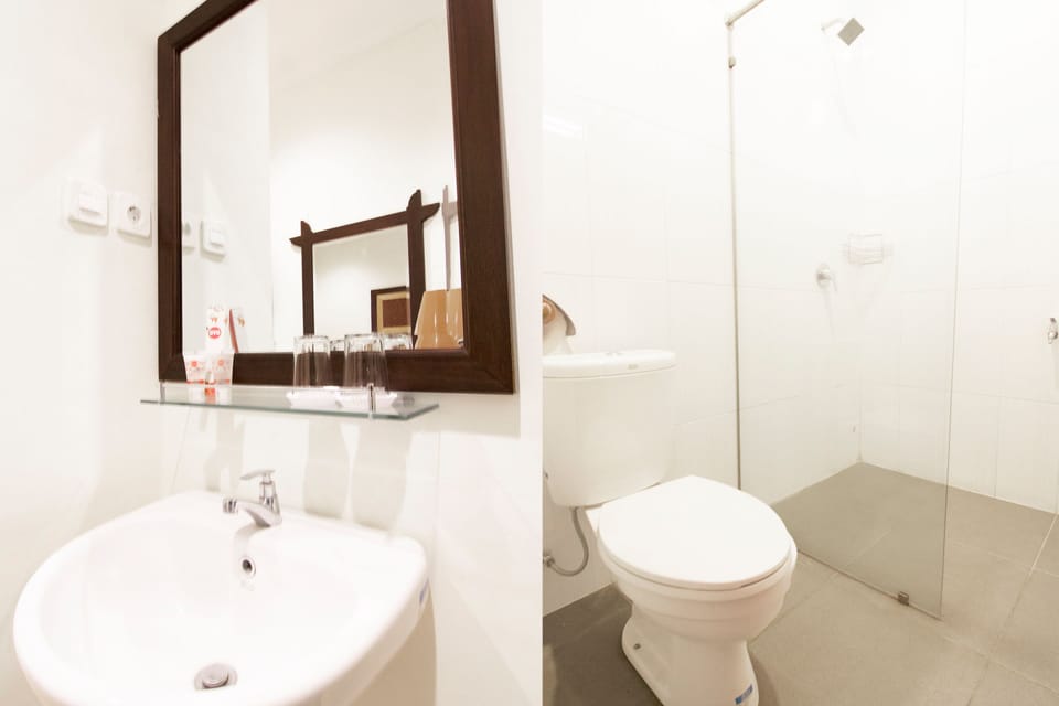 Deluxe Double Room | Bathroom | Shower, slippers, towels