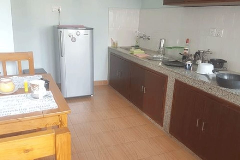 Basic Apartment, 1 Double Bed, Smoking, Mountain View | Private kitchen | Cookware/dishes/utensils