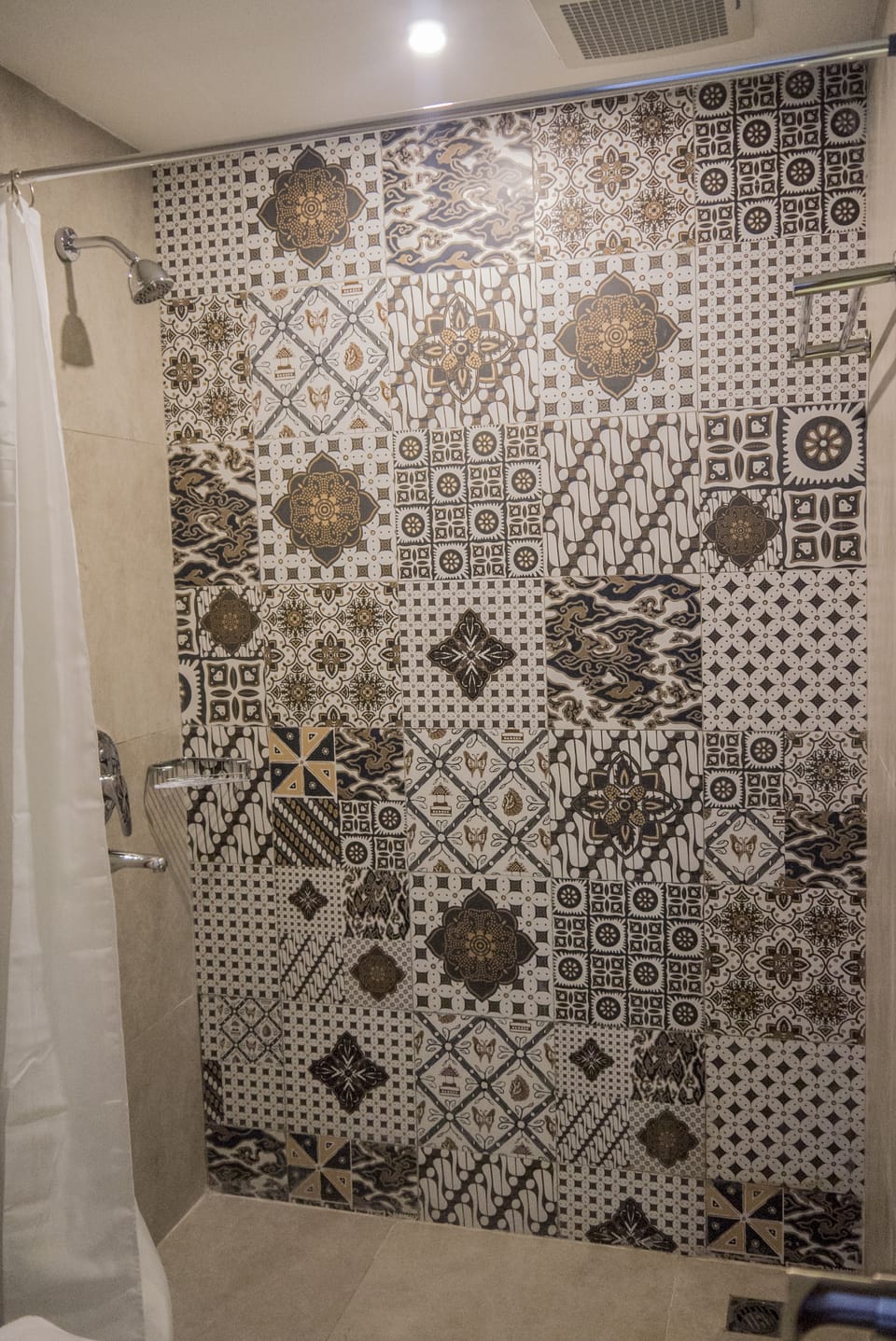 Shower, slippers, towels