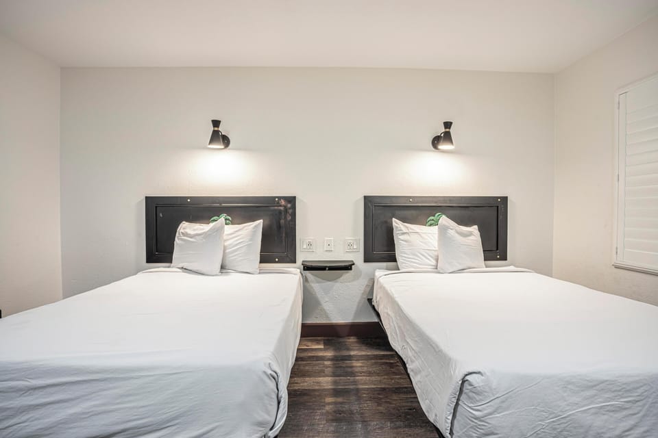 Room, 2 Double Beds, Non Smoking | Desk, iron/ironing board, free WiFi, bed sheets