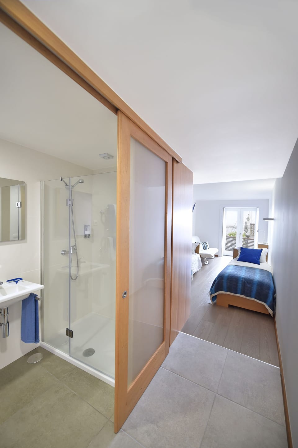 Twin Room, 3 Twin Beds, Private Bathroom, Sea View (Blue Shark) | Bathroom | Shower, free toiletries, hair dryer, towels