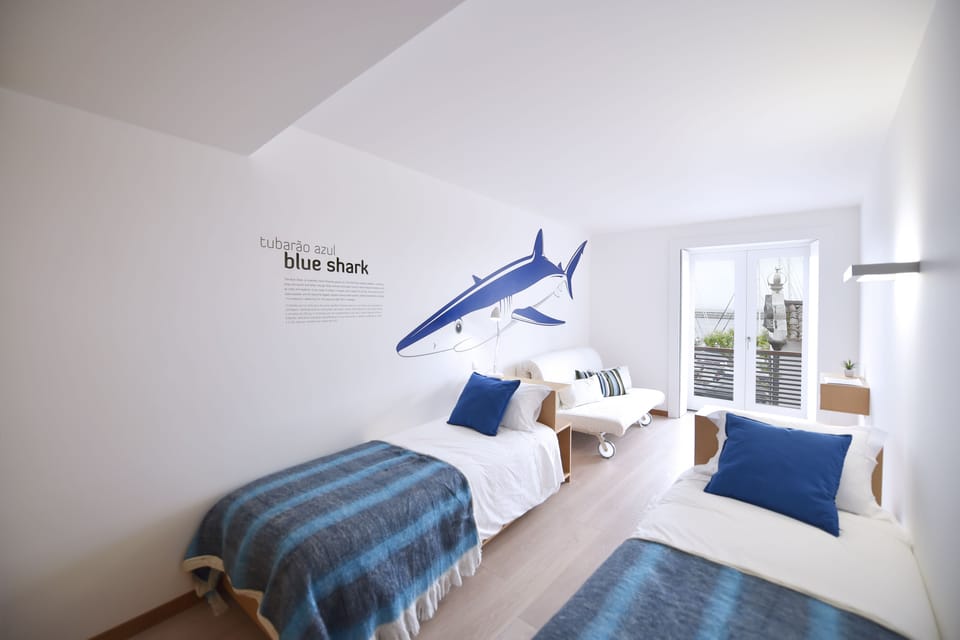 Twin Room, 3 Twin Beds, Private Bathroom, Sea View (Blue Shark) | Balcony view