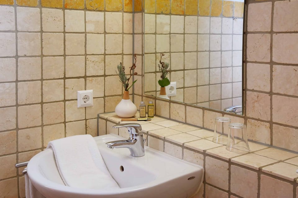 Double Room | Bathroom | Shower, hair dryer, towels