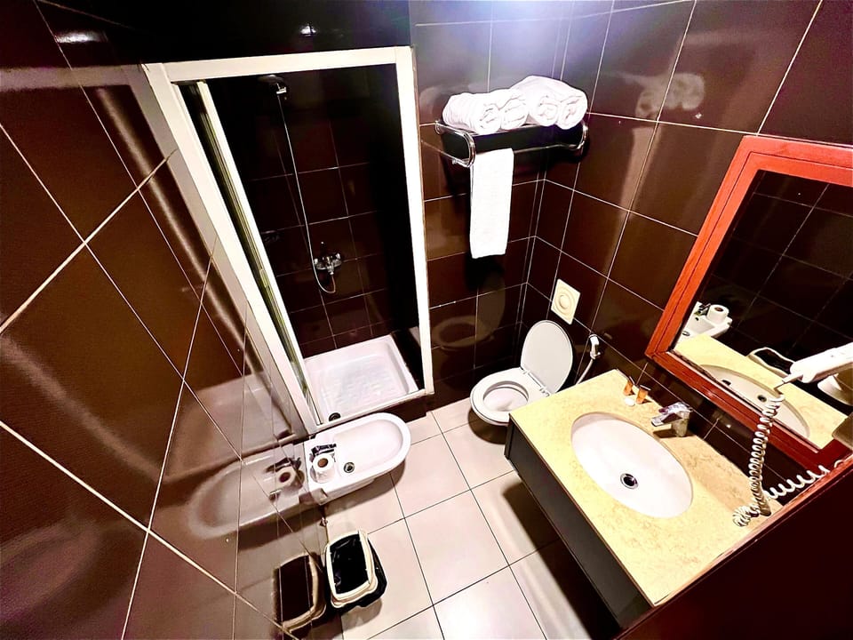 Deluxe Triple Room | Bathroom | Free toiletries, hair dryer, slippers, towels