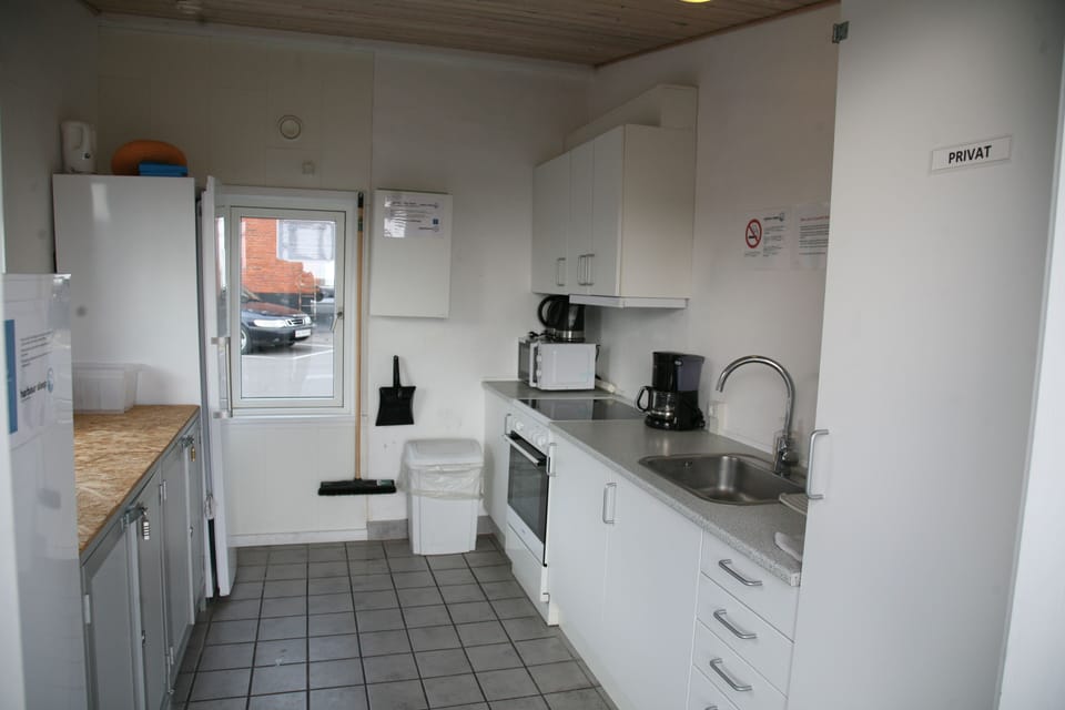 Shared fridge, microwave, electric kettle