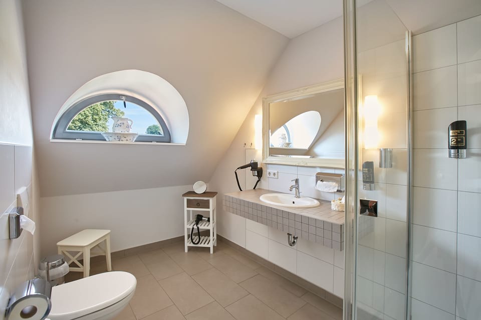 Superior Double Room | Bathroom | Shower, free toiletries, hair dryer, towels