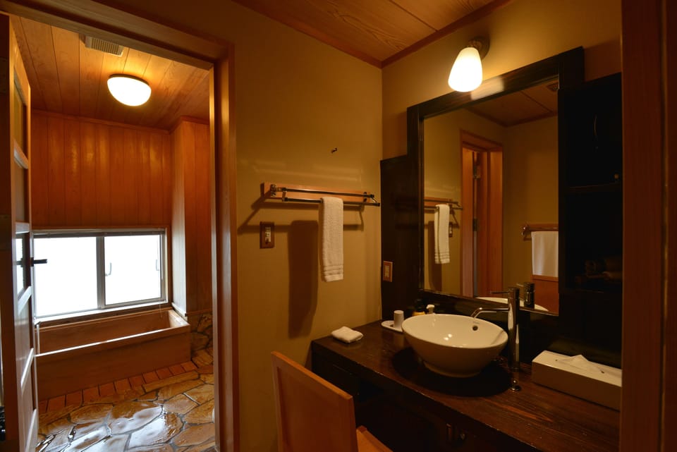 Japanese Style Quadruple Room, Non Smoking, Open air-Bath | Down comforters, minibar (free items), in-room safe, desk