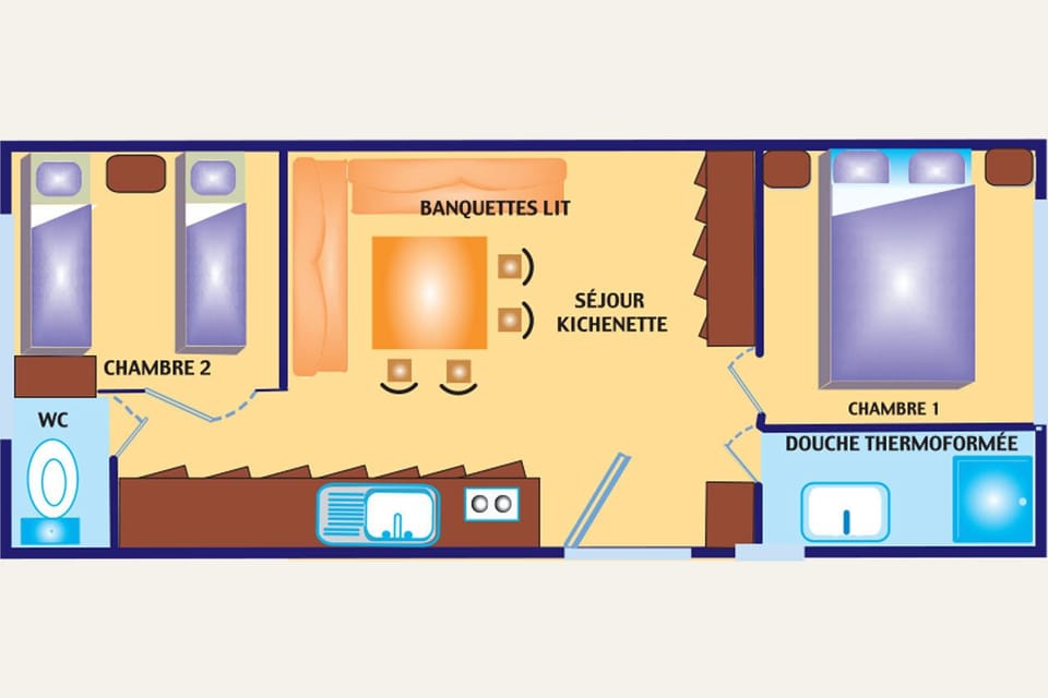 Mobile Home, 3 Bedrooms | Floor plan
