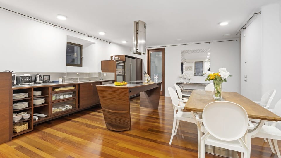 Villa, Private Pool, Ground Floor | Private kitchen | Fridge, microwave, oven, stovetop