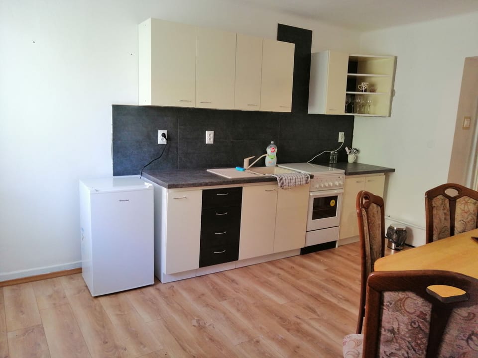 Apartment, 3 Bedrooms, Tower | Private kitchen | Full-size fridge, stovetop, electric kettle, cookware/dishes/utensils