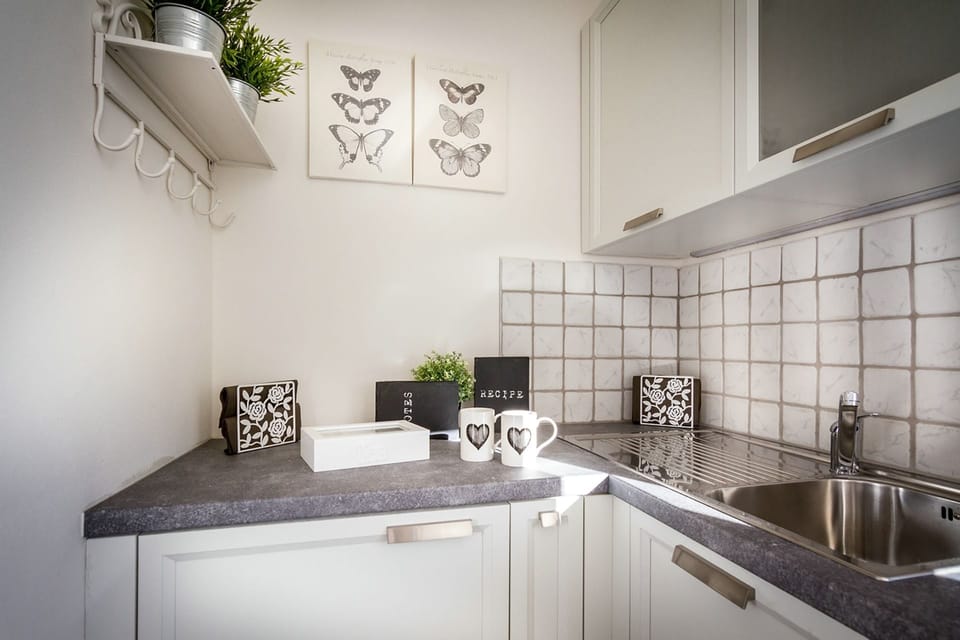 Apartment, 1 Bedroom | Private kitchen | Fridge, microwave, oven, stovetop
