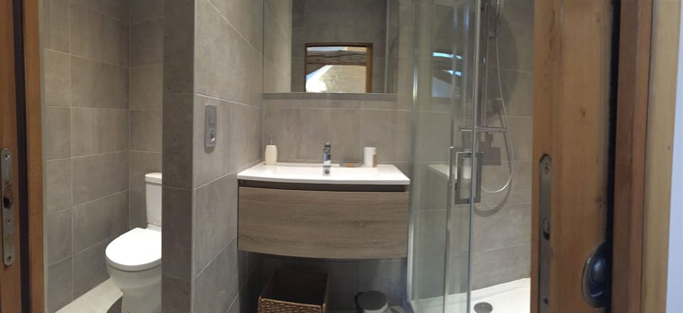 Comfort Double Room, 1 King Bed (Pomme) | Bathroom | Shower, rainfall showerhead, free toiletries, hair dryer