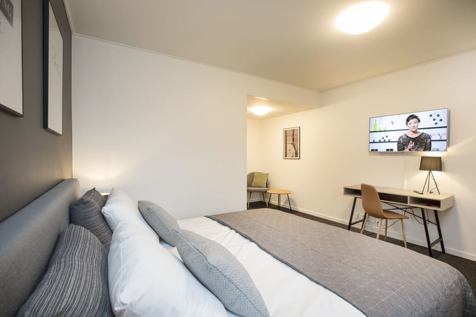 Deluxe Suite, 1 Bedroom | Hypo-allergenic bedding, desk, soundproofing, iron/ironing board