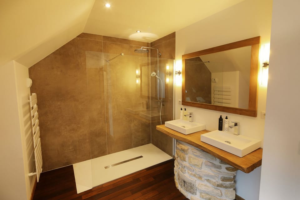 Suite (Salina) | Bathroom | Shower, rainfall showerhead, free toiletries, hair dryer