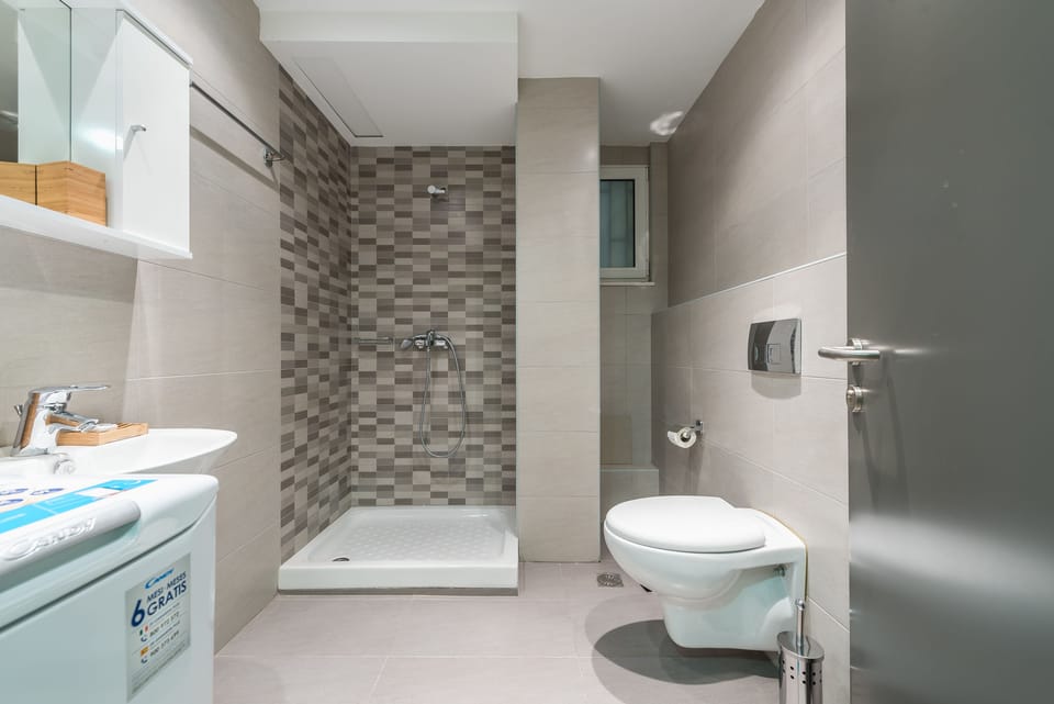 Apartment | Bathroom | Shower, free toiletries, hair dryer, towels