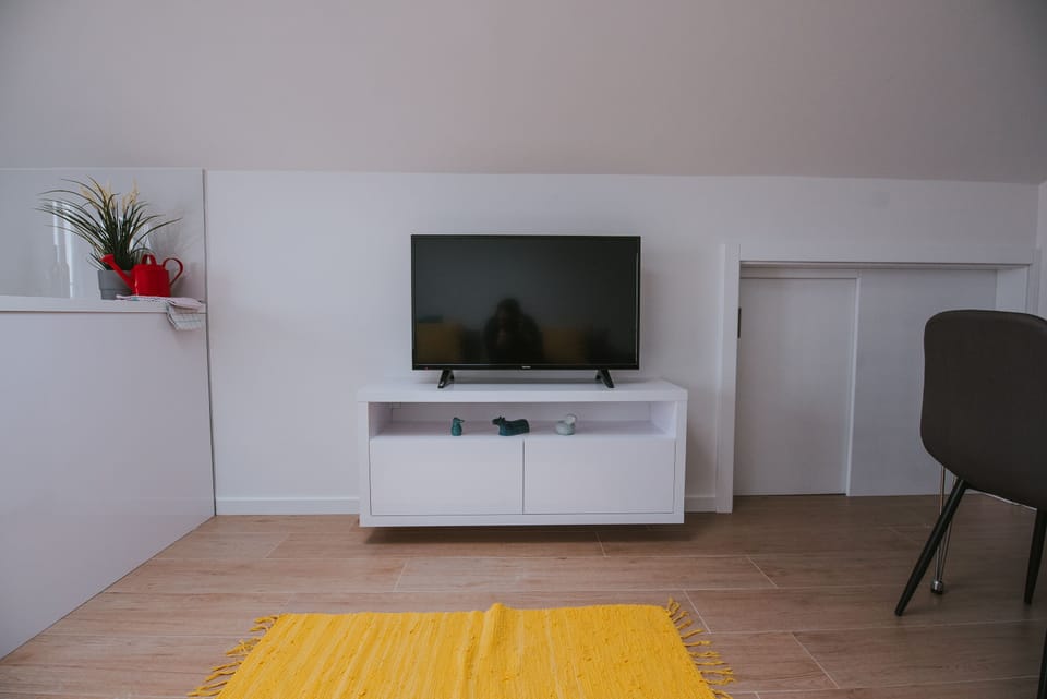 Deluxe Apartment, 1 Bedroom | Living area | 55-inch flat-screen TV with satellite channels, TV