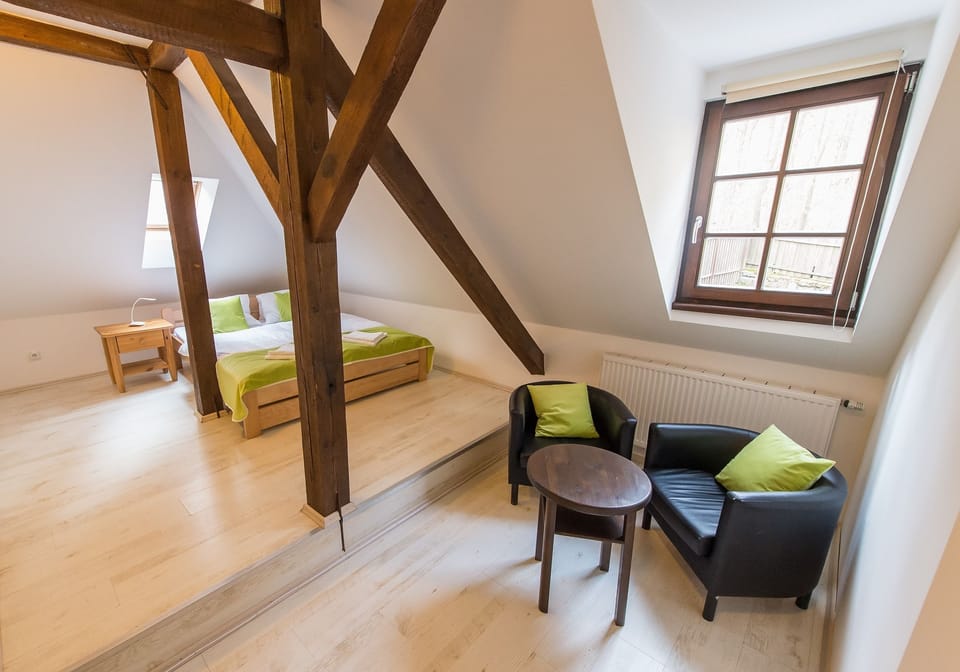 Double or Twin Room | Living area | 32-cm flat-screen TV with satellite channels, TV