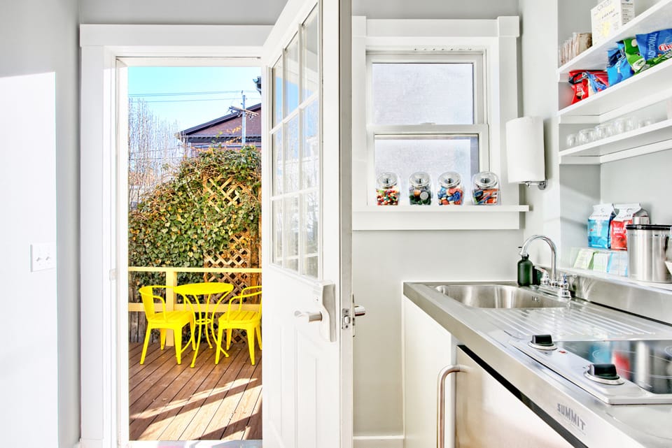 Shared fridge, microwave