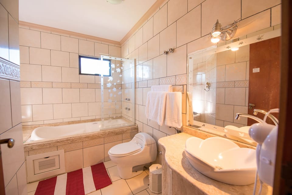 Deluxe Suite, Jetted Tub | Bathroom | Free toiletries, hair dryer, bidet, towels