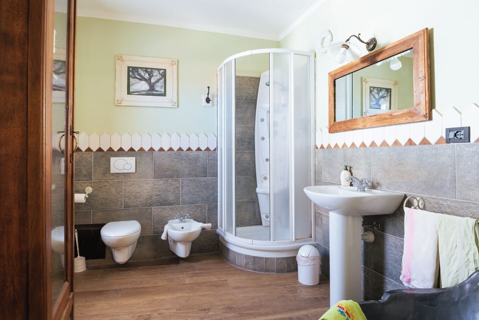 Double Room | Bathroom | Hair dryer, bidet, towels