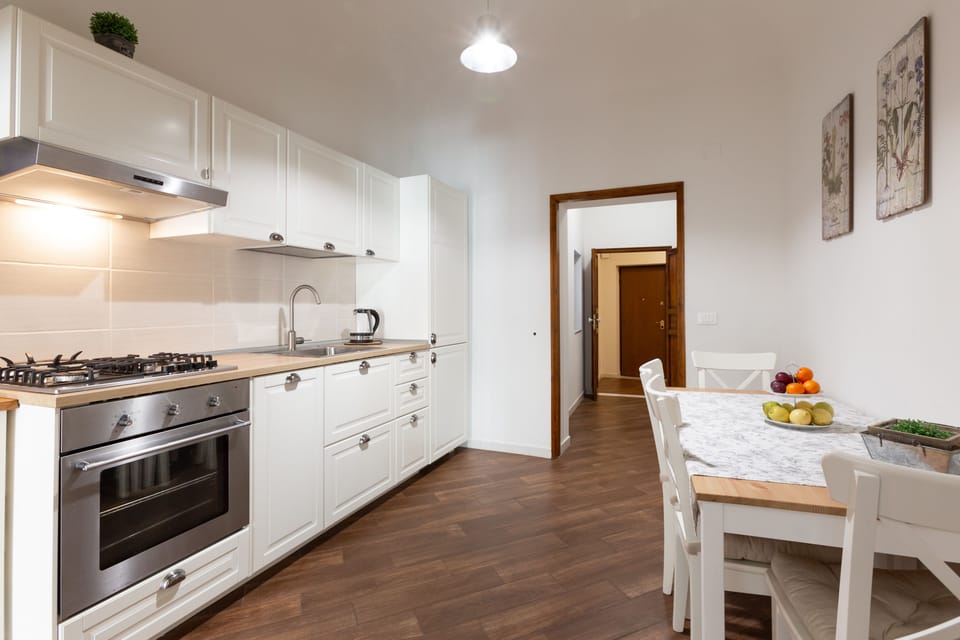 Apartment, 2 Bedrooms, City View | Private kitchen | Full-size fridge, oven, stovetop, espresso maker