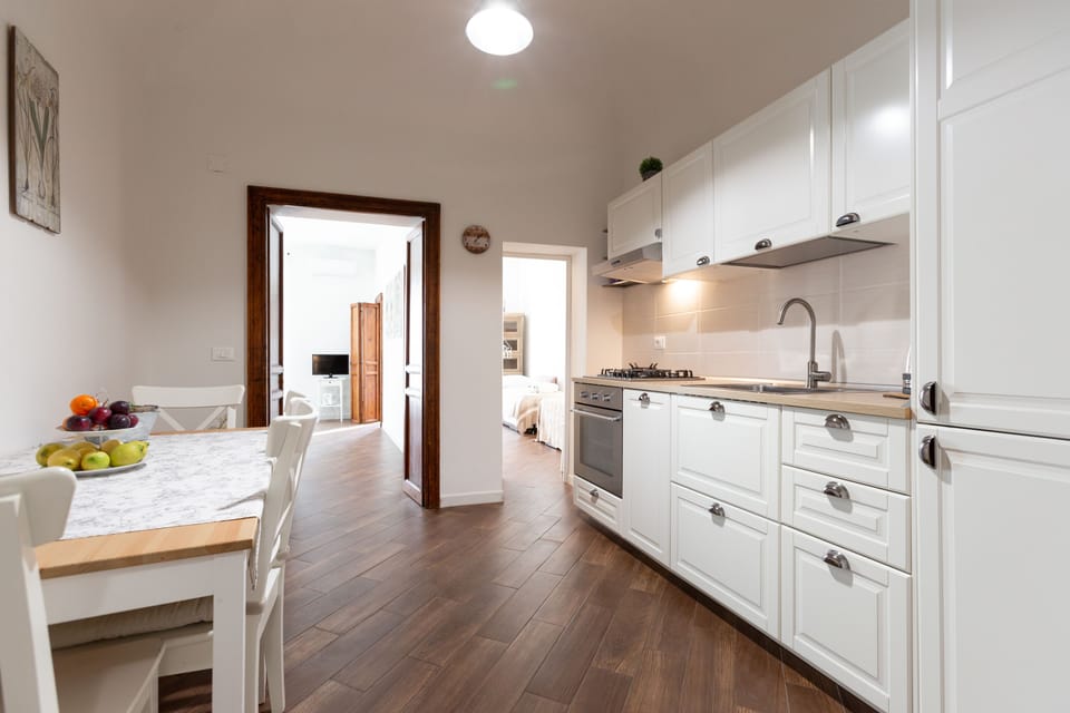 Apartment, 2 Bedrooms, City View | Private kitchen | Full-size fridge, oven, stovetop, espresso maker