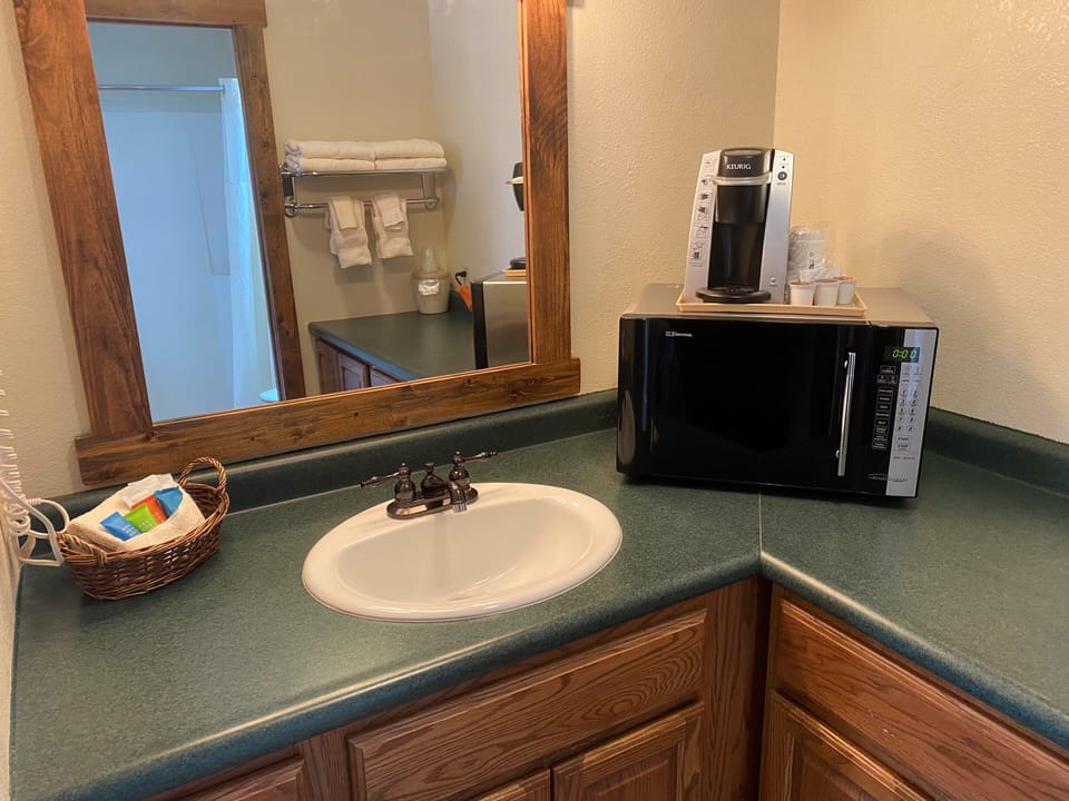 Standard Cabin, 2 Queen Beds, Non Smoking, Lake View | Bathroom | Shower, hair dryer, towels, shampoo
