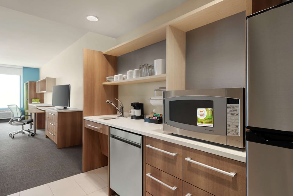 Studio, 2 Queen Beds, Accessible, Bathtub | Desk, laptop workspace, blackout drapes, iron/ironing board