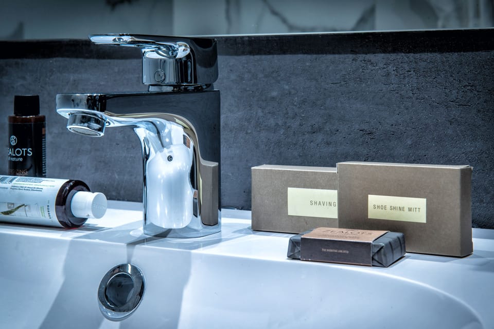 Shower, free toiletries, hair dryer, bathrobes