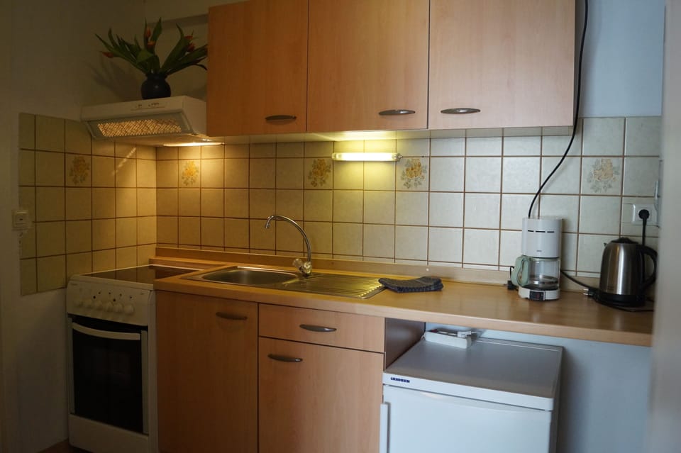 Apartment, 2 Bedrooms (Scheune unten) | Private kitchen | Stovetop