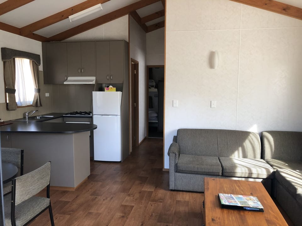 Riverfront Cabin | Living area | TV