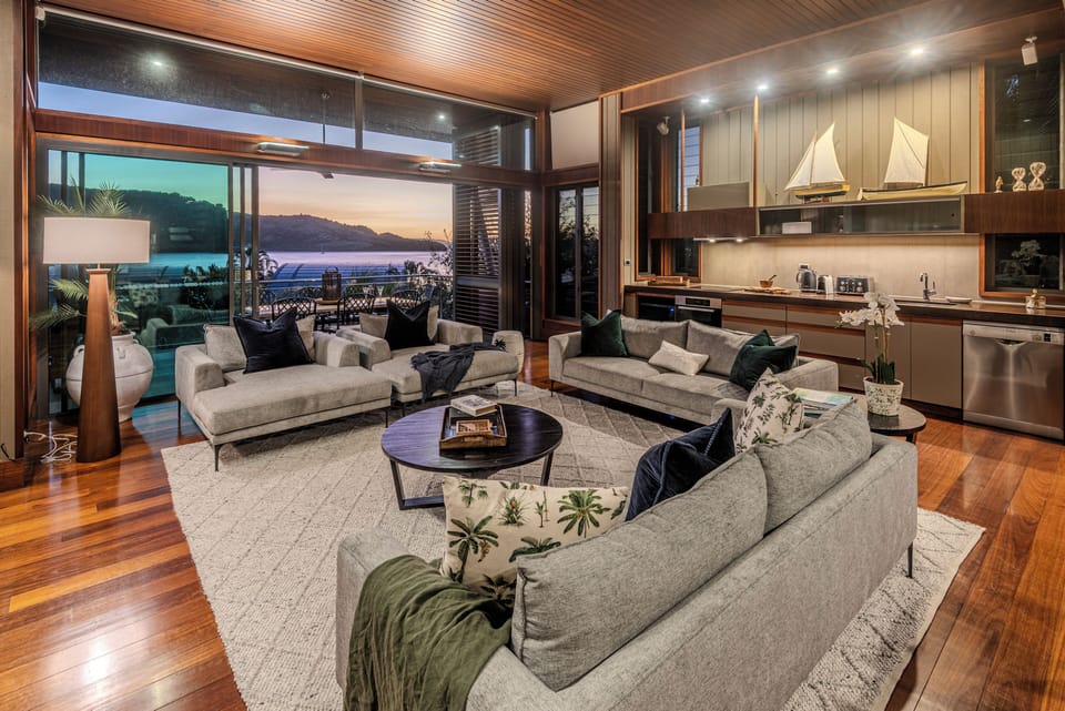 Villa, 4 Bedrooms, Ocean View | Living area | TV, DVD player, books