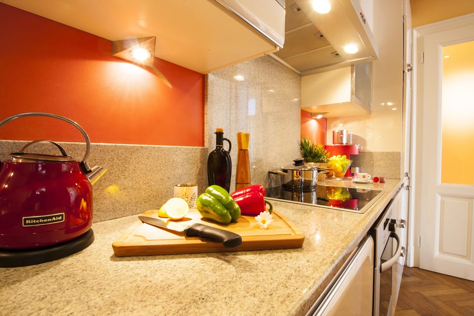 Luxury Apartment, Multiple Beds, Non Smoking, City View | Private kitchen | Espresso maker, coffee/tea maker, full-size fridge, microwave