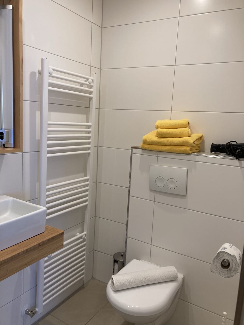 Shower, hair dryer