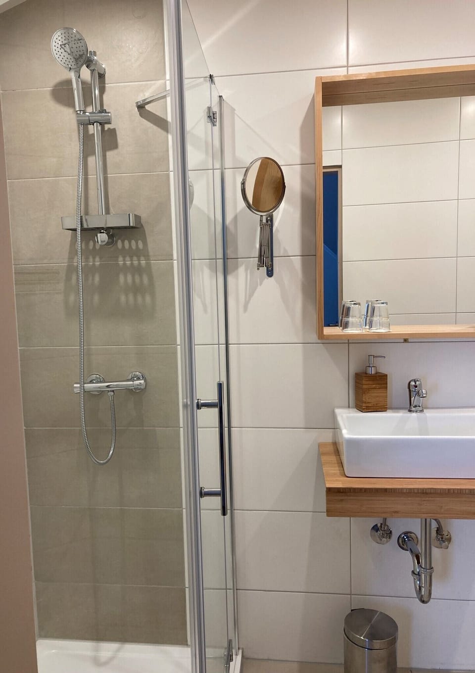 Shower, hair dryer