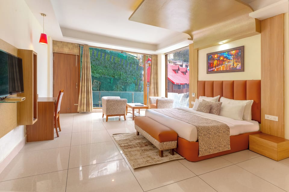Premium Room | Desk, laptop workspace, blackout drapes, iron/ironing board