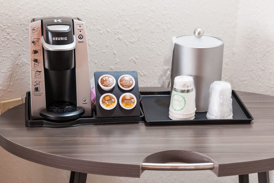 In-room safe, desk, laptop workspace, blackout drapes