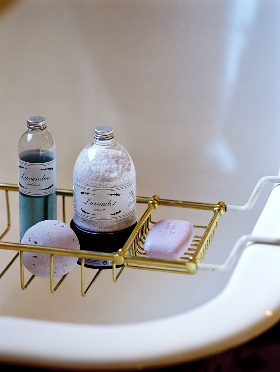 Hair dryer, bathrobes, towels, soap