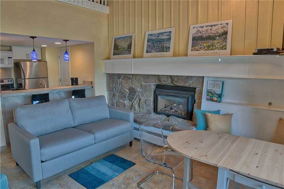Superior Condo | Living area | Flat-screen TV, fireplace, DVD player