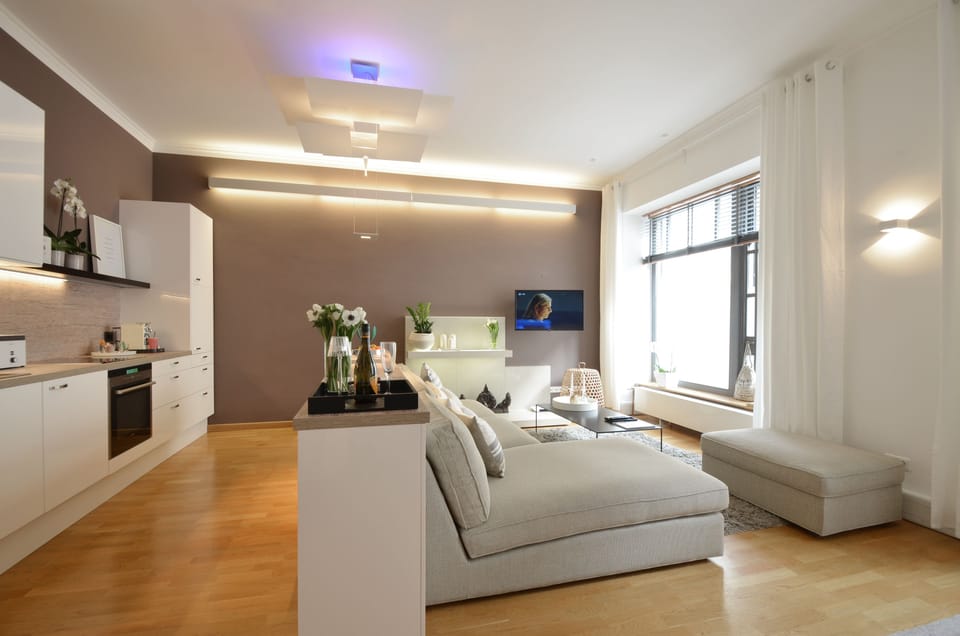 Design Apartment, 2 Bedrooms, Accessible, City View (Asante) | Living area | Flat-screen TV
