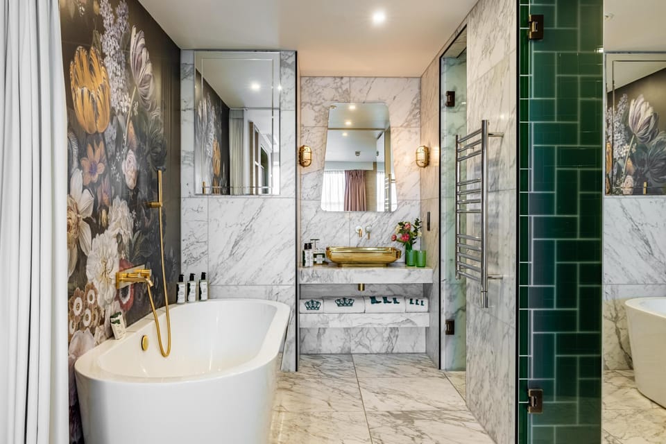 nhow Penthouse Room | Bathroom | Shower, eco-friendly toiletries, hair dryer, bathrobes