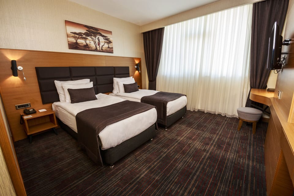 Standard Double or Twin Room, 1 Bedroom, City View | Minibar, in-room safe, desk, blackout drapes