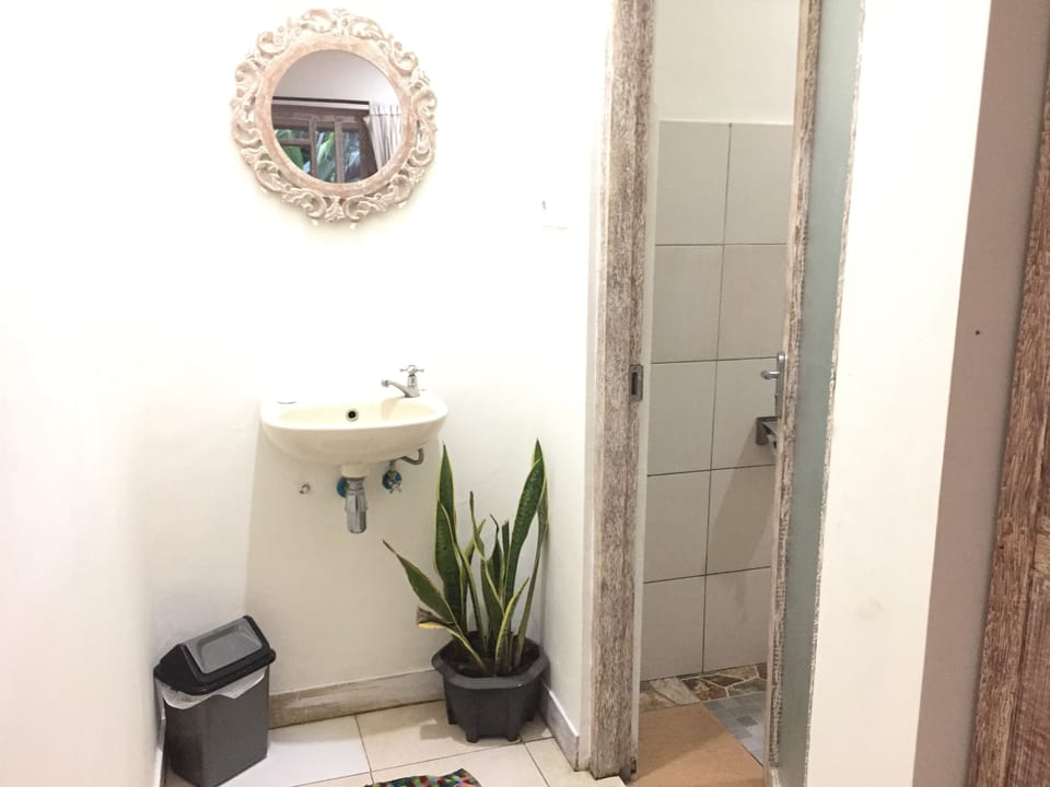 Basic Double Room, 1 Double Bed, Terrace | Bathroom | Shower, free toiletries, towels