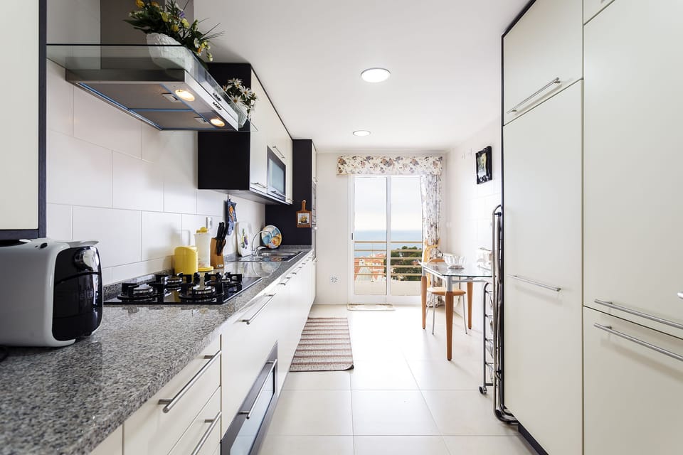 Apartment, 2 Bedrooms, 2 Bathrooms, Sea View | Private kitchen | Full-size fridge, microwave, stovetop, coffee/tea maker