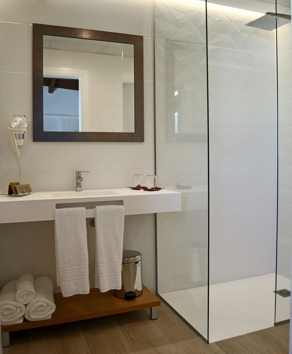 Standard Double Room | Bathroom | Shower, rainfall showerhead, free toiletries, hair dryer