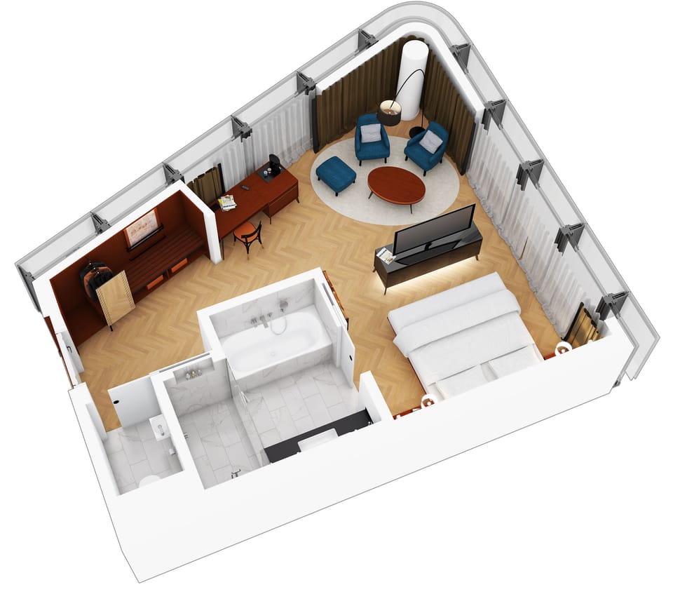 Junior Suite, 1 King Bed | Floor plan